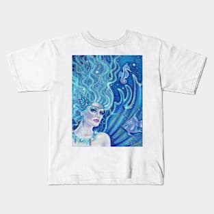 Pontomedusa sea queen goddess by Renee Lavoie Kids T-Shirt